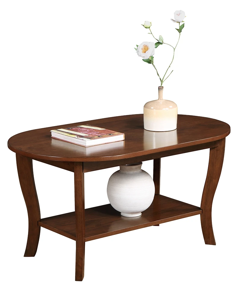Convenience Concepts 36" Medium-Density Fiberboard American Heritage Oval Coffee Table