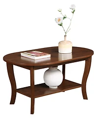 Convenience Concepts 36" Medium-Density Fiberboard American Heritage Oval Coffee Table