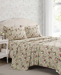 Laura Ashley Cotton Percale -Pc. Sheet Set