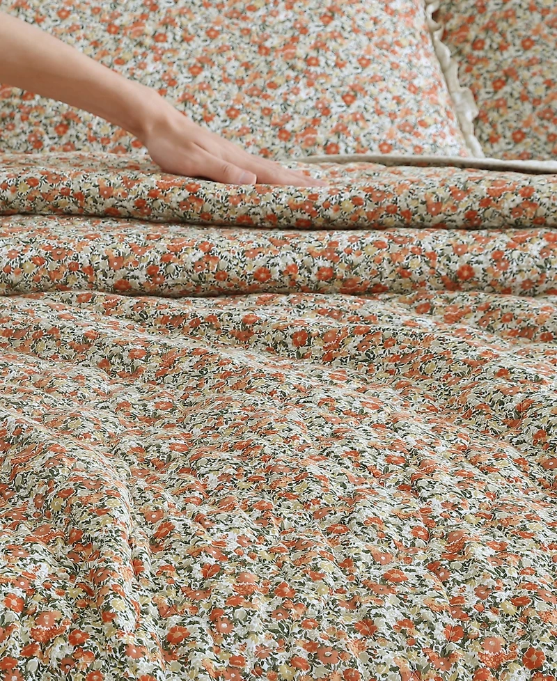 Laura Ashley Loves ton Cotton Reversible -Piece Quilt Set