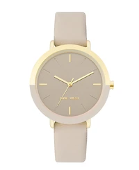Nine West Women's Quartz Tan Faux Leather Band Watch