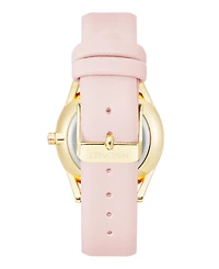 Nine West Women's Quartz Pink Faux Leather Band Watch, 36mm