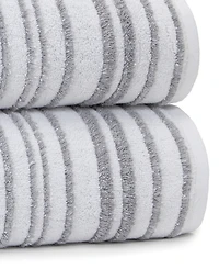 Cassadecor Urbane Stripe Cotton Hand Towel, 18" x 28"