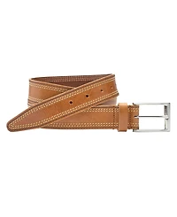 Johnston & Murphy Men's Triple Contrast Stitched Belt
