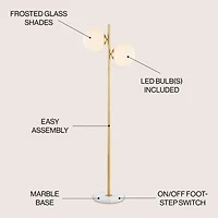 Jonathan Y Oscar Modern Parisian Candlestick Iron Led Floor Lamp