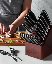 Zwilling Pro 22-Piece Knife Block Set with Forged Steak Knives