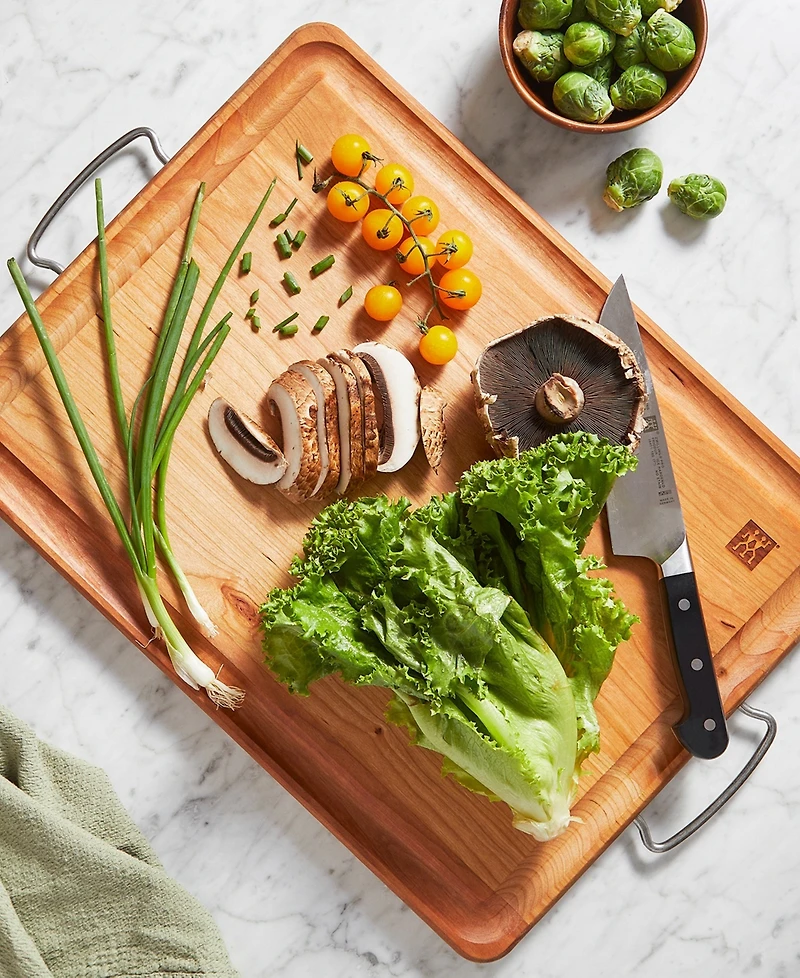 Zwilling Cherry Wood Carving Board with Handles