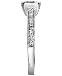 Diamond Bezel Milgrain Engagement Ring (5/8 ct. t.w.) in 14k White Gold
