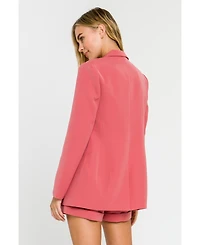 endless rose Women's Single-Breasted Blazer