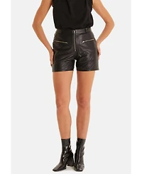 Furniq Uk Women's Leather Fashion Short