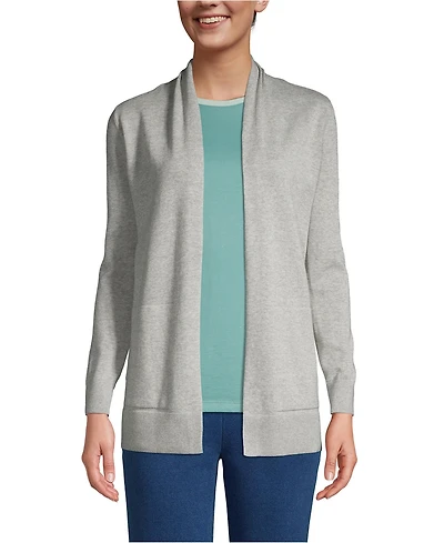 Lands' End Petite Long Sleeve Open Long Cardigan Sweater