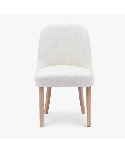 Mid-Century Modern Upholstered Boucle Dining Chair