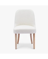 Mid-Century Modern Upholstered Boucle Dining Chair