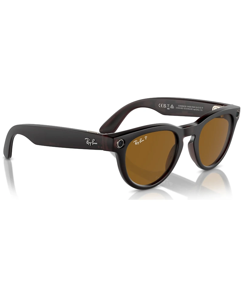 Ray-Ban Unisex Ai Meta Gen1 Headliner Polarized Sunglasses, RW4009