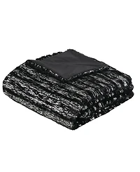 Intelligent Design Naomi Metallic Print Faux Fur 2 Piece Duvet Cover Set, Twin/Twin Xl