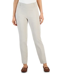 Jm Collection Petite Studded-Rivet Straight-Leg Pants, & Short, Created for Macy's