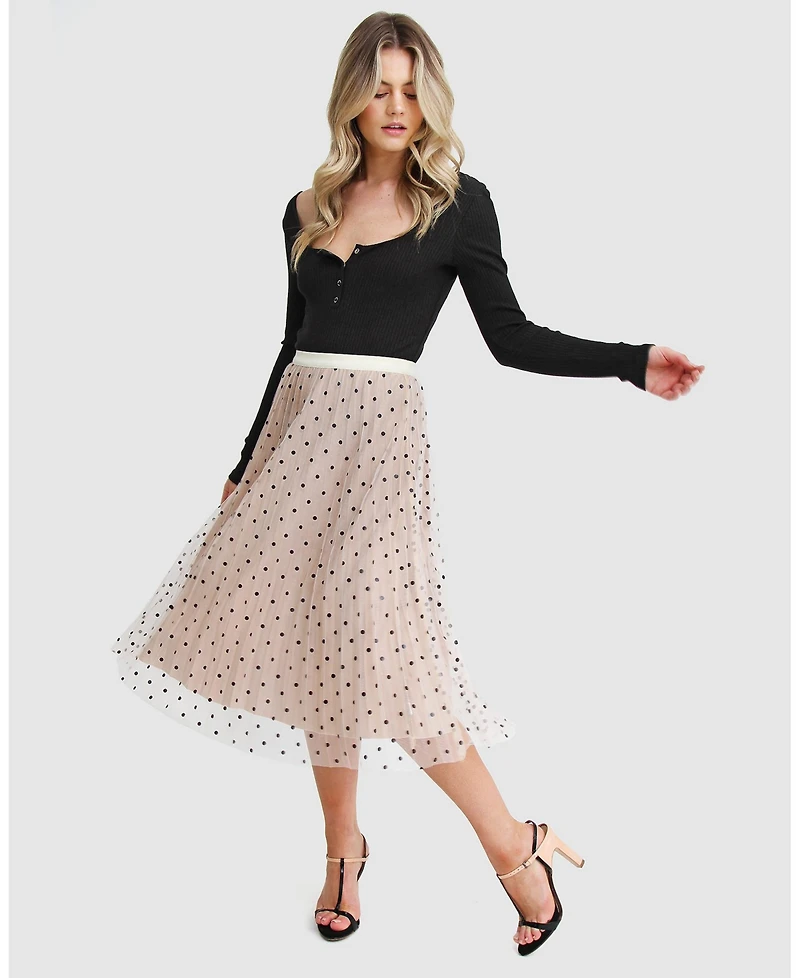 Belle & Bloom Women's Mixed Feeling Reversible Skirt