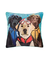 18" x 18" Snorkel Dog Light-Up Led Throw Pillow