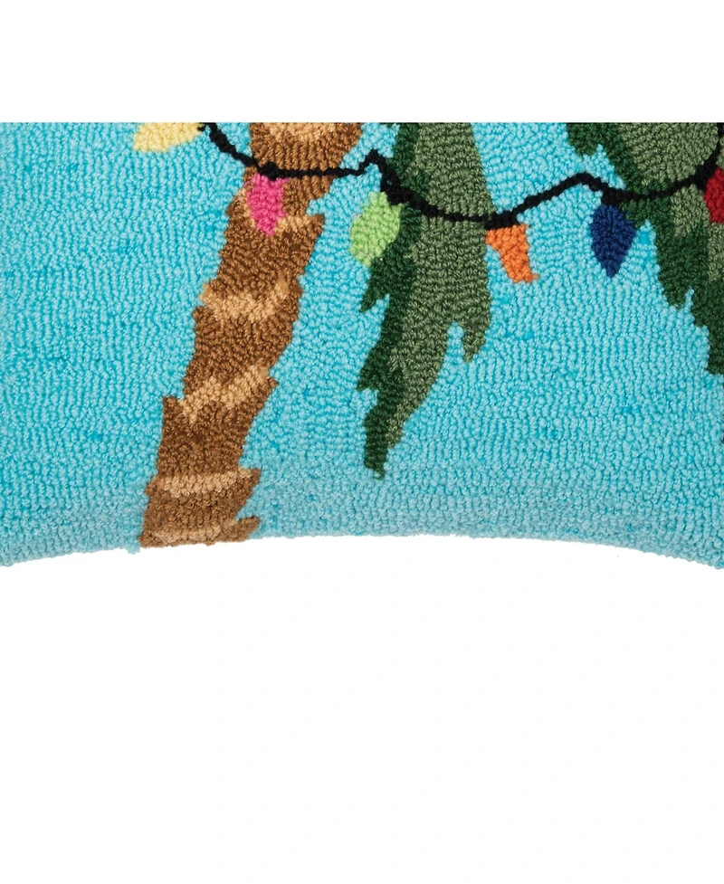 Christmas Palm Hooked Pillow