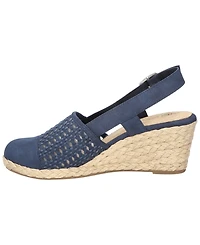Easy Street Women's Taffy Buckle Slingback Espadrille Wedges