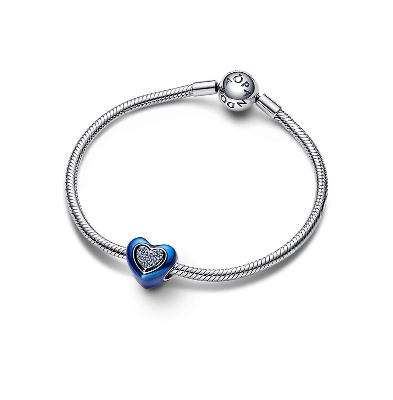 Pandora Crystals Blue Spinnable Heart Charm