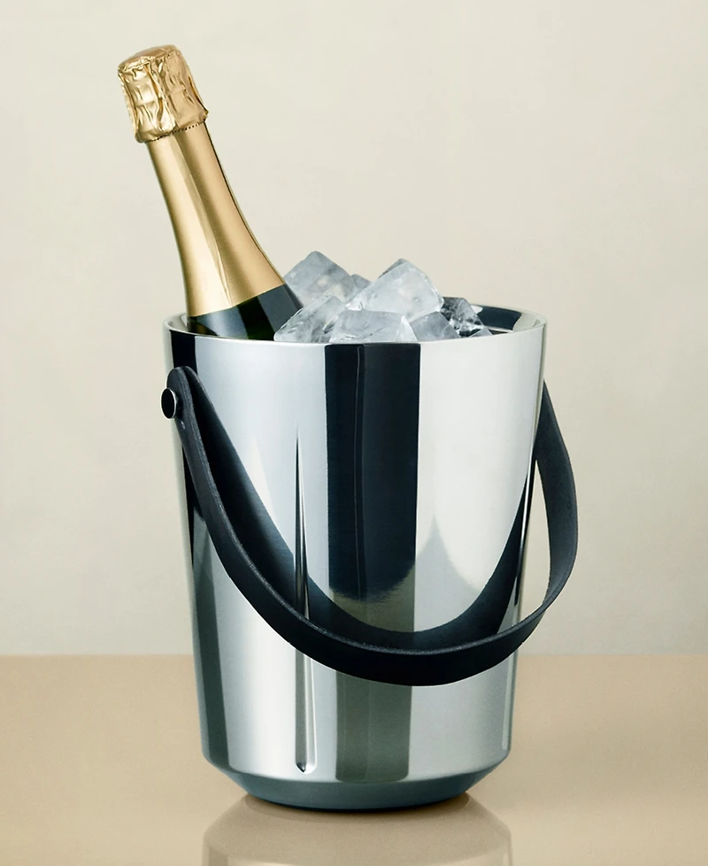 Rosendahl Stainless Steel and Leather Champagne Bucket