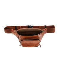 Trafalgar Men's Caelen Leather Adjustable Waist Pack Sling Bag