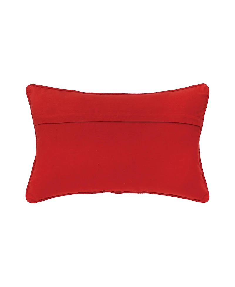 Be Merry Cardinal 14" x 22" Printed and Embroidered Throw Pillow