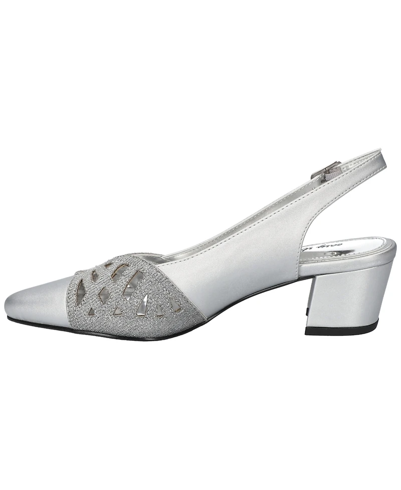 Easy Street Women's Bizzy Buckle Slingback Pumps