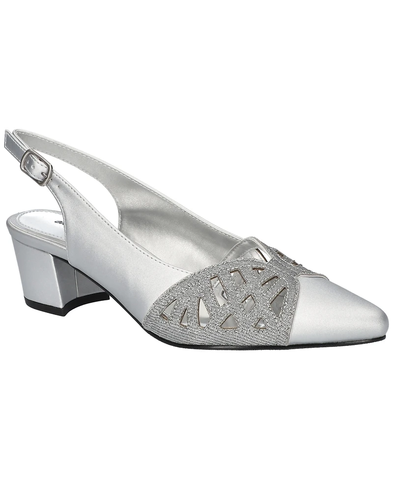 Easy Street Women's Bizzy Buckle Slingback Pumps