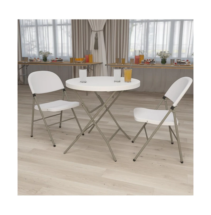 2.63-Foot Round Plastic Folding Table