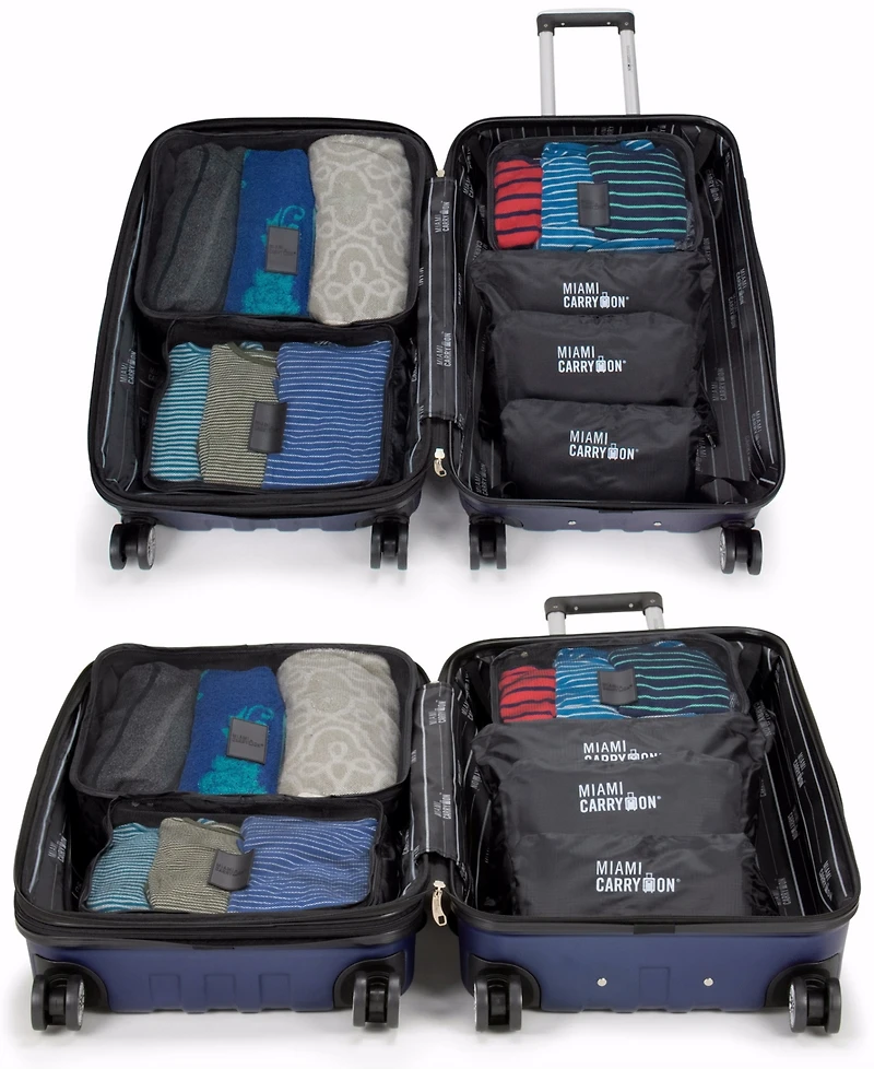Miami CarryOn Collins 12 Piece Packing Cubes Luggage Organizer
