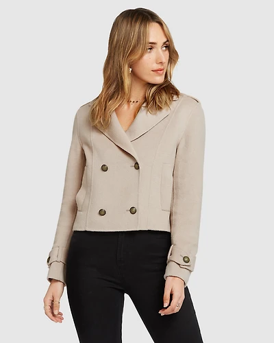 Belle & Bloom Better Off Military Peacoat Women's