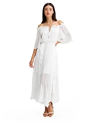 Belle & Bloom Women's Amour Ruffled Midi Dress