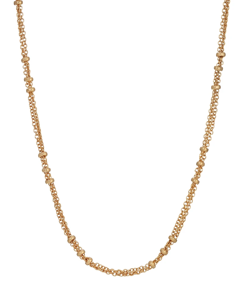 2028 Gold-Tone Station Link Chain Necklace