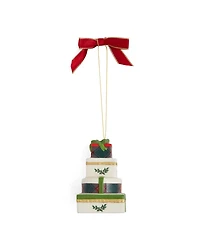 Spode Christmas Tree Tartan Ornaments, Set of 2