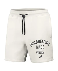 Men's Nba x Staple Cream Philadelphia 76ers Heavyweight Fleece Shorts