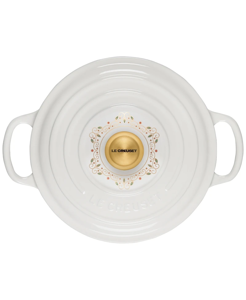 Le Creuset Enameled Cast Iron 12 days of Christmas Signature Round Dutch Oven, 3.5 qt.