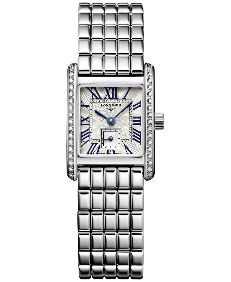 Longines Women's Swiss Mini DolceVita Diamond (1/2 ct. t.w.) Stainless Steel Bracelet Watch 22x29mm