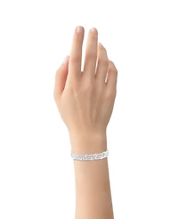 And Now This Silver-Plated or 18K Gold-Plated Crystal Coil Bracelet