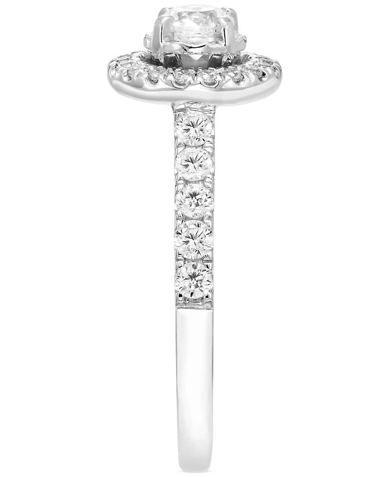 Diamond Halo Engagement Ring (1 ct. t.w.) in 14k White Gold