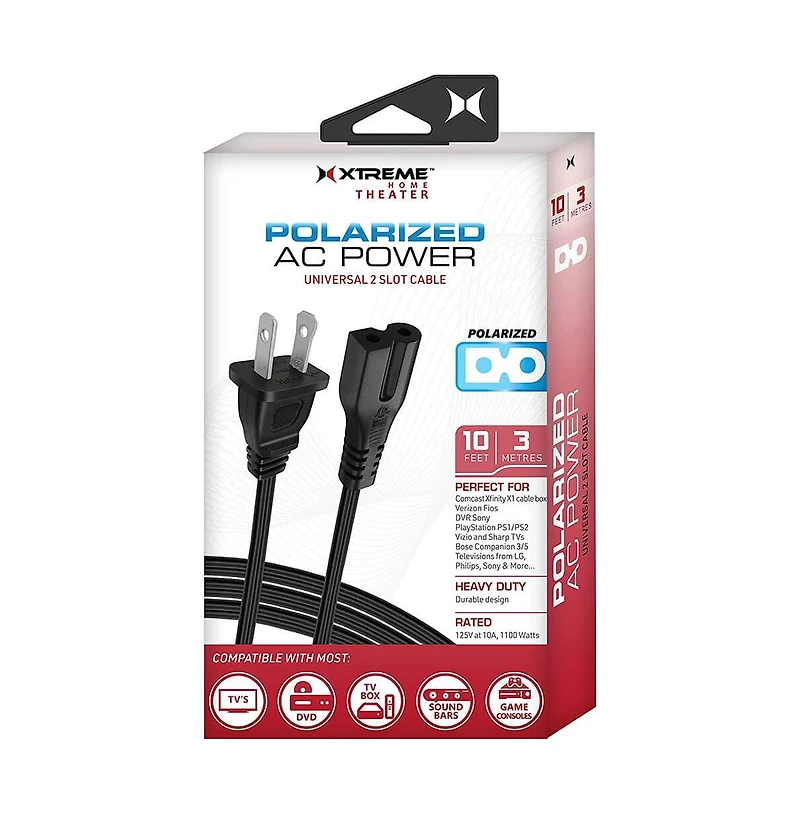 Xtreme Polarized 10ft. Ac Power Cord