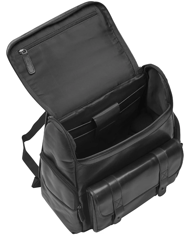 Mancini Men's Buffalo Backpack with Zippered Laptop, Tablet Compartment