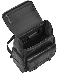 Mancini Men's Buffalo Backpack with Zippered Laptop, Tablet Compartment