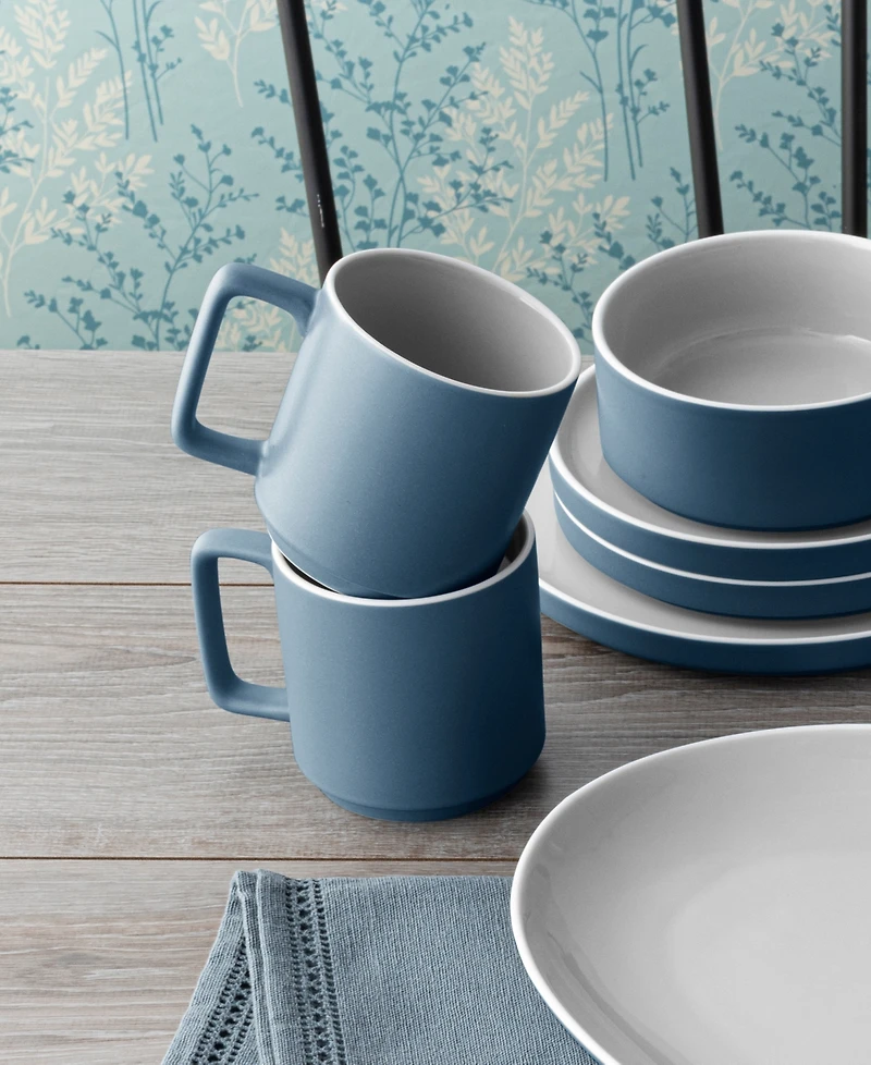 Noritake ColorTrio Stax 16 Piece Dinnerware Set, Service for 4