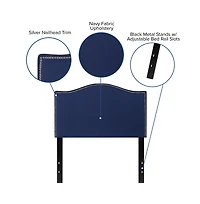 Arched Twin Headboard With Accent Nail Trim