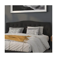 Arched King Button Tufted Upholstered Headboard