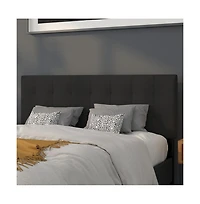 Quilted Tufted Queen Upholstered Headboard