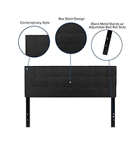 Quilted Tufted Queen Upholstered Headboard