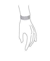 Bling Jewelry Art Deco Style Jewelry Cz Marquise Cubic Zirconia 4 Row Wide Tennis Bracelet Rhodium Plated 7.5 Inches. Perfect Formal Party.